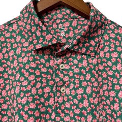 Rhoback Polo Shirt Men XL Floral Azalea Masters Spring Time Performance Green Pi