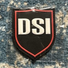 DSI Shield Tactical Patch Black White Red Fabric Easy to Apply Logo Design