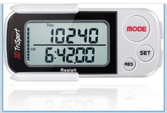 3D Trisport 3D Pedometer By Realalt White Model RTS01 New In Package Sealed