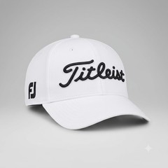 Titleist Men’s Tour Classic Snapback Golf Hat Black White Adjustable Cap