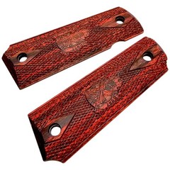 Springfield Full Size budget replacement 1911 Pistol Grips – Red Laminated Wood