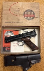 Crosman 600 Semi-Automatic CO2 Pellet Pistol Original Box Papers Holster Other