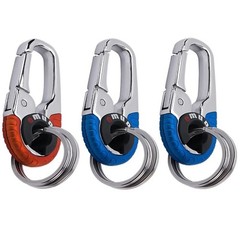 Stainless Steel Buckle Carabiner Keychain Key Ring Hook Lock Outdoor Climbing