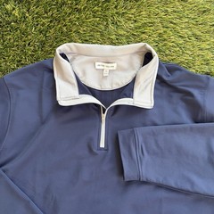 Peter Millar Quarter Zip Pullover XL Navy Blue Mens Golf Pullover Quarter Zip