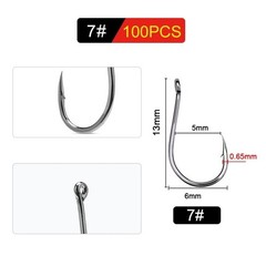 100pcs Circle Fishing Hooks 1# 1/0 5/0 Ultra Sharp Carbon Steel Octopus Offset