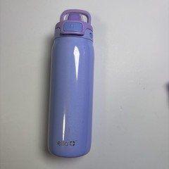 Ello Purple 32 fl oz Water Bottle Flip Lock Lid w/ Straw & Handle