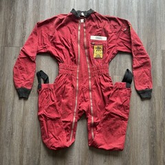 70s HBT Parachuting Skydiving Suit Double Zipper Jose Cuervo Patches XL USA MADE