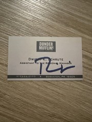 RAINN WILSON SIGNED DWIGHT SCHRUTE THE OFFICE BUSINESS CARD REPRINT AUTOGRAPH