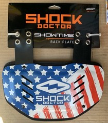 Shock Doctor Showtime Football Back Plate OSFA American Flag New W/Scratches