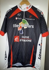 Nalini Short Sleeve Cycling Jersey Size 7 Black/Red/White 1/4 Zip Pockets