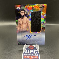 2026 Topps Midnight UFC Fight Glove Relic Auto Khamzat Chimaev 8/8 🐺🔥
