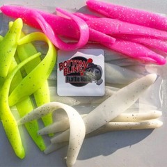 1 Pack of 6 Jersey Bottom Bling Soft Baits -PINK SHINE- HAND POUR USA FREE SHIP