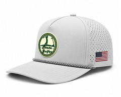 Retro Vintage Snapback Golf PVC Rope Hat USA Flag Gray Cap