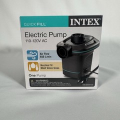 Intex Quick Fill Electric Air Pump 110-120V AC Inflates & Deflates Mattress NEW