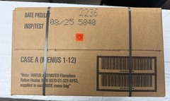 MRE U.S. Military Ready to Eat Meals INSP 08/25 CASE A MENUS 1-12