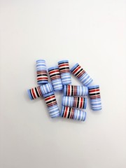 Custom ferrules light blue w red, white and black – select size