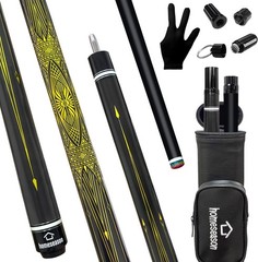 Fiberglass Pool Cue Stick 58″ Pro Low Deflection Billiard With Bag
