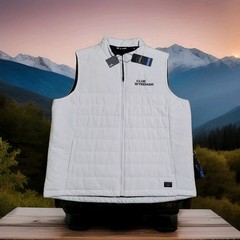 ⛳NWT Travis Mathew Vest Womens XL Grey Cold Bay Quilted Golf Puffer Club Wyndham
