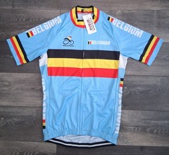 Retro Peloton 2013 Belgium Cycling Team Cycling Jersey Blue Size Medium New