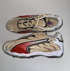PUMA Cell Holite Men’s Golf Shoes Beige Red Black White US 10.5 EU 44