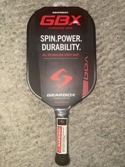 -BRAND NEW- Gearbox GBX Elongated 16mm, 8oz Pickleball Paddle (1PGBX-2) -Red-