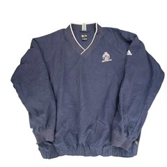 Vintage Adidas Golf Pullover Windbreaker Navy Blue Golf Club Logo Mens Large