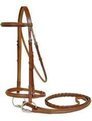 PT Opulent Series Padded Fancy Stitched English Horse Bridle w Laced Reins