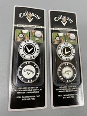 *BRAND NEW* Callaway golf 4-pack poker chip markers PLUS 4 flat magnetic markers