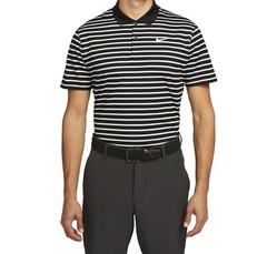 Nike Men’s Dri-Fit Victory Golf Striped Polo Shirt in Black/White, DH0829-010