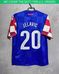 Jelavic Croatia Away football shirt 2010 2012 Team jersey Blue Nike Mens Size M