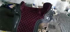 Handmade Spanish Treeless Saddle Brown Color leather Cow Sued With girth.