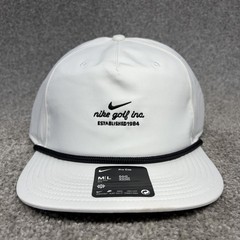 Nike Pro Golf Rope Hat Cap Structured M/L Dri-FIT Snapback White Black IB8543