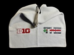 THE Ohio State University (OSU) Golf Towel (32k Stitches) 2 Logos. 8in x 16in