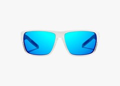 BAJIO Rigolets White/Silver Matte | Blue Mirror Glass Sunglasses