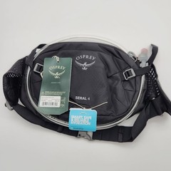 Osprey Seral 4 Lumbar Pack Men’s Hiking Biking with Reservoir – Black NWT