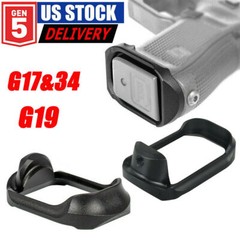 Black Aluminum Flared Magwell For Glock 17/34 G19 – Gen 5 G17 G34 G19 Mag Well