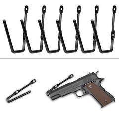 6PCS Pistol Wall Mount, Handgun Rack Hooks, Handgun Hanger Pistol Organizer