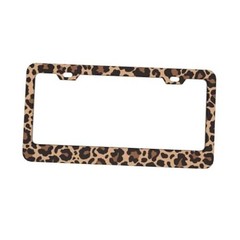 Print License Plate Covers, Cheetah License Plate Frame, 6″L x 12″W Leopard