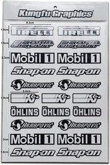 Motocross Sponsor Logos Racing Sticker Sheet Universal (7.2 x 1 Color: Mss(44)