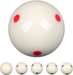 2-1/4″ White Cue Balls for Pool Table,57.2Mm Billiard White Ball,Red or Blue 6 D