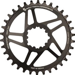 Wolf Tooth Drop Stop Chainring 32t Direct Mount 6mm Offset Aluminum Black