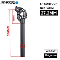 SR SUNTOUR SP12 NCX Suspension Seatpost 27.2/28.6/30.4/30.8/31.6 x 350 Shock MTB