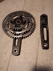 STRONGLIGHT PULSION CARBON 9/10 SPEED CRANK SET WITH FSA TITANIUM BOTTOM BRACKET