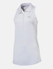 NWT Puma Golf Women’s Racerback Sleeveless Golf Polo Bright White Size L Tennis