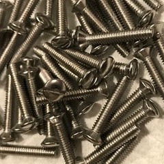 (5) PENN REPLACEMENT 39-9 .625 OVAL HEAD SLOT STAINLESS STEEL MACHINE SCREWS