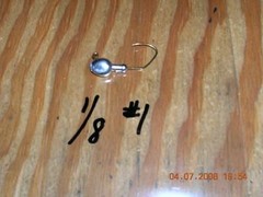 25 1/8oz Walleye Jigs on Bronze Sickle Hooks #4 #2 #1 or 1/0 U Choose