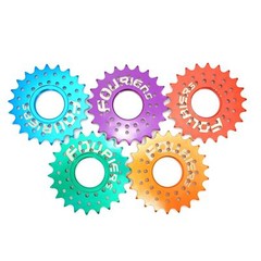 Fouriers Fixed Gear Cog Threaded 17/18/19/20/21/22T Single 1/8″or 3/32″ 5 Colors