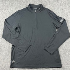 TravisMathew Havasu Quarter Zip Mens Large Black Prestige Pure Pullover 1MU390