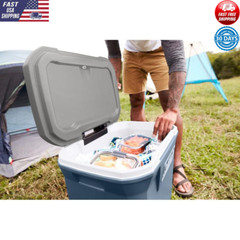 60QT Wheeled Ice Cooler Heavy Duty Portable Insulated Cold Storage Up to 4 Days