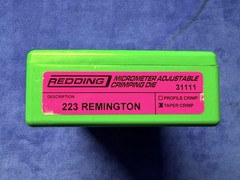 Redding Micrometer Adjustable Taper Crimp Die-223 Remington (31111) – New